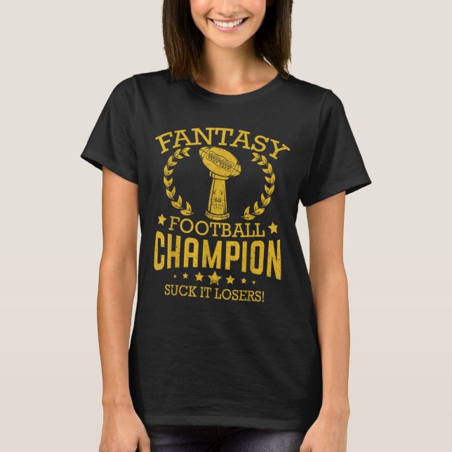 Fantasy Football Funny Champ Chamon  T Shirt (Framsida)