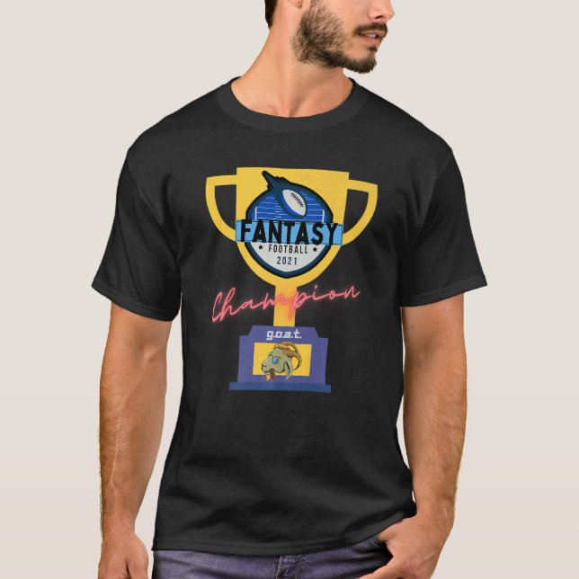 Fantasy Football G O A T 2021 League Championship Shirt (Framsida)