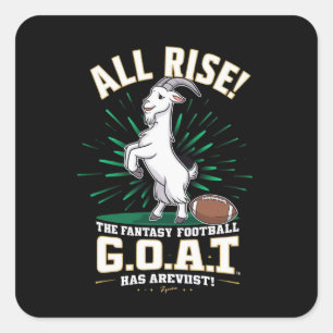 FANTASY FOOTBALL G.O.A.T. HAR ANKOMST FYRKANTIGT KLISTERMÄRKE
