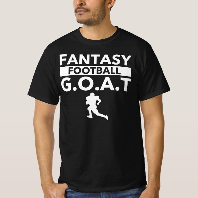 Fantasy Football GOAT - Champion Funny League Draf T Shirt (Framsida)