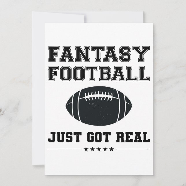 Fantasy Football Just Har Real Inbjudningar (Framsida)