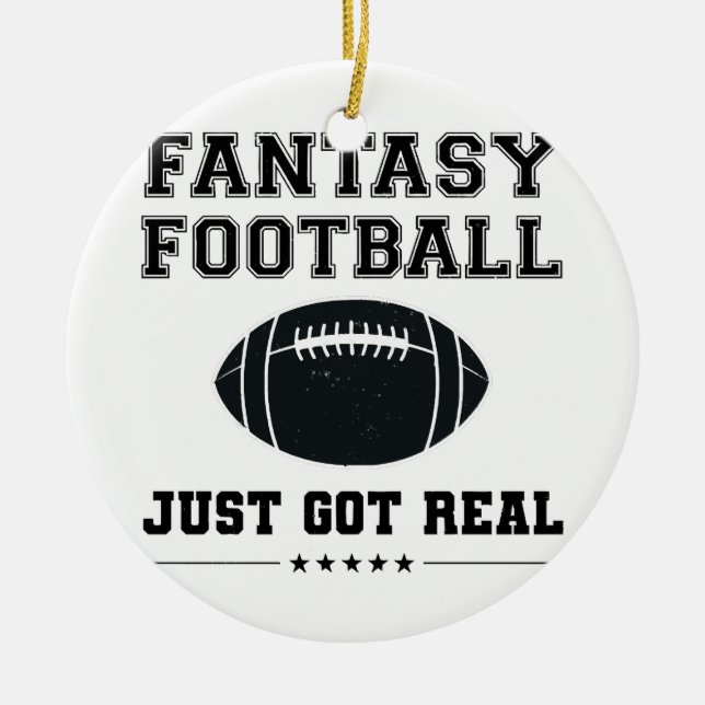 Fantasy Football Just Har Real Julgransprydnad Keramik (Framsidan)