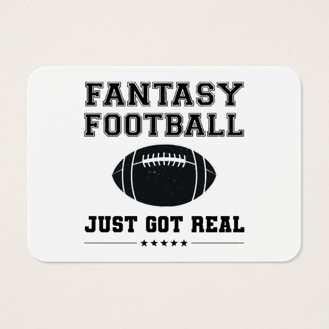 Fantasy Football Just Har Real Visitkort (Framsidan)