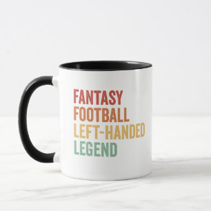 Fantasy Football Lämnat Handed Legend Funny Retro Mugg
