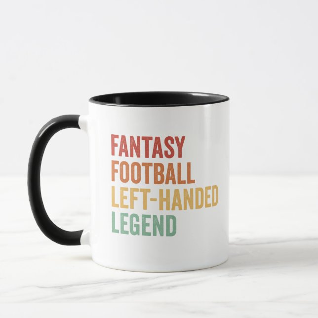 Fantasy Football Lämnat Handed Legend Funny Retro Mugg (Vänster)