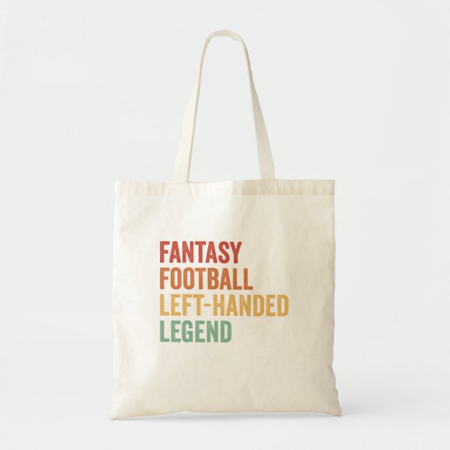 Fantasy Football Lämnat Handed Legend Funny Retro Tygkasse (Framsidan)