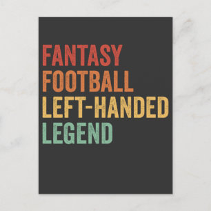 Fantasy Football Lämnat Handed Legend Funny Retro Vykort
