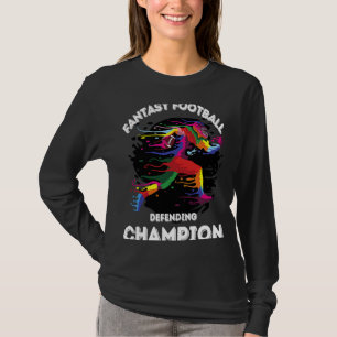 Fantasy Football Leagets vinnare FFL Defending Cha T Shirt