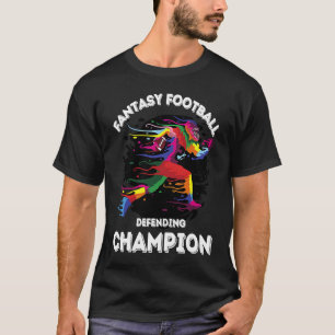 Fantasy Football Leagets vinnare FFL Defending Cha T Shirt