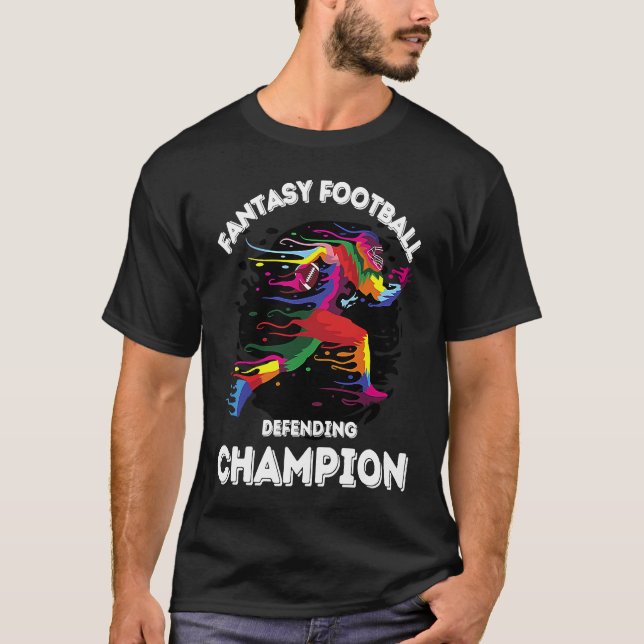 Fantasy Football Leagets vinnare FFL Defending Cha T Shirt (Framsida)