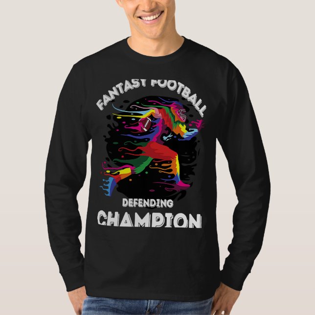 Fantasy Football Leagets vinnare FFL Defending Cha T Shirt (Framsida)