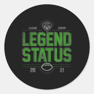 Fantasy Football League Champ Legend Status Runt Klistermärke