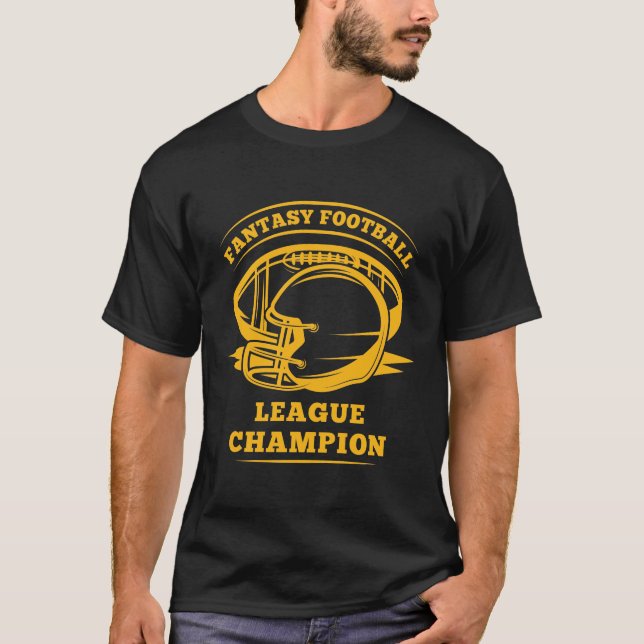Fantasy Football League Champion T-Shirt (Framsida)