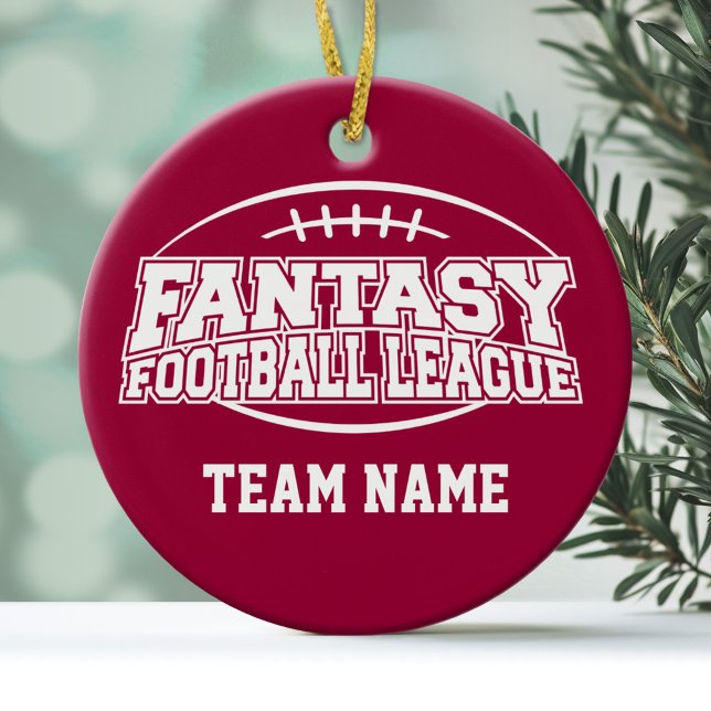 Fantasy Football League Julgransprydnad Keramik (Personalized Christmas Ornament - Fantasy Football League)