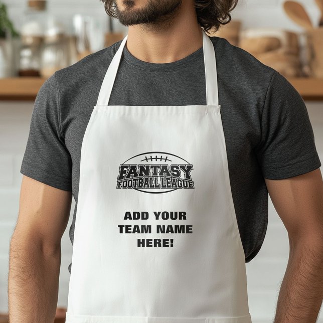 Fantasy Football League - lägg till team namn Förkläde (Funny Football Apron)