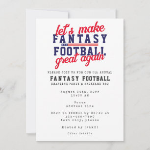 Fantasy Football League Underbar (Fantasy Football Inbjudningar