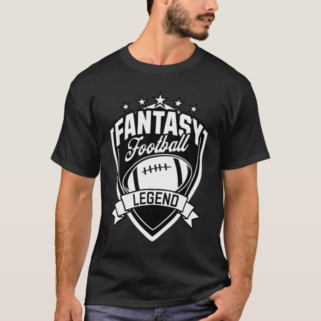 Fantasy Football Legend Retro Fantasy Football T Shirt (Framsida)