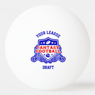 Fantasy Football Logotyp Draft Plocka Lottery Pingisboll