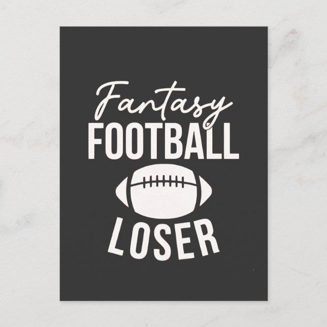 Fantasy Football Loser Football Fantasy Funny Inbjudan Vykort (Framsida)
