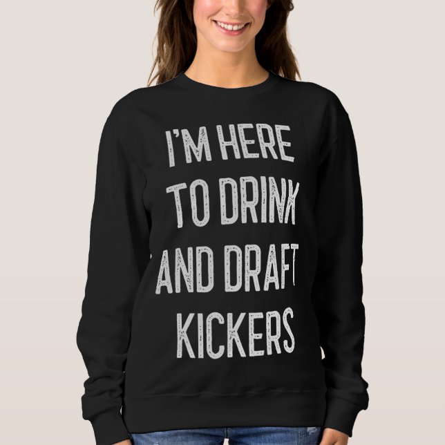 Fantasy Football Party Drink Draft Kickers Funny S T Shirt (Framsida)
