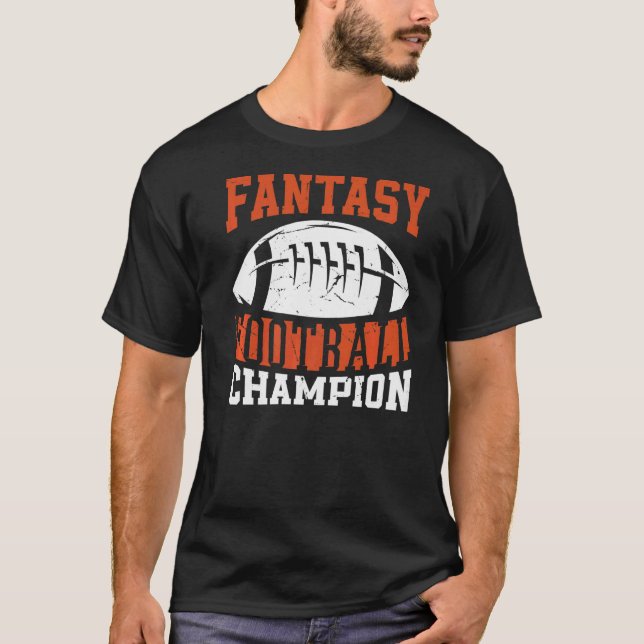 Fantasy Football Player Fantasy Champion T Shirt (Framsida)