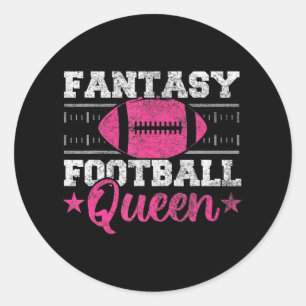 Fantasy Football Queen Lame Day Fantasy Runt Klistermärke