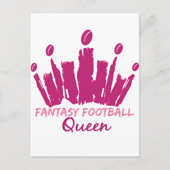 Fantasy Football Queen Vykort (Framsida)