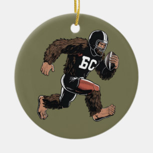 Fantasy Football Sport i Fantasy Bigfoot Sasquatch Julgransprydnad Keramik