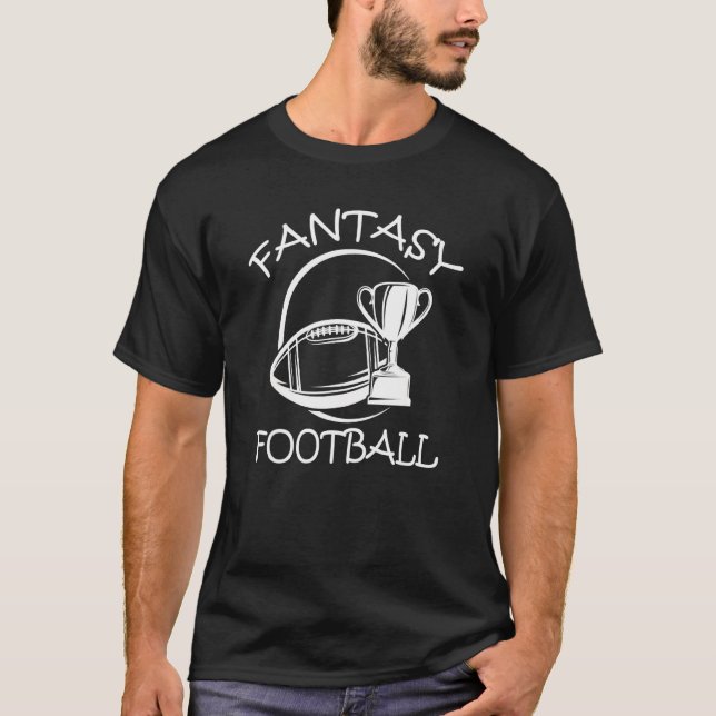 Fantasy Football Trophy Ball League Commissioner D T Shirt (Framsida)