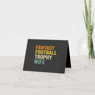 Fantasy Football Trophy Maka Funny Vintage Gift Tack Kort