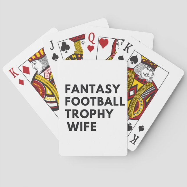 Fantasy Football Trophy Makfe Funny Par Casinokort (Baksidan)