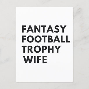 Fantasy Football Trophy Makfe Funny Par Helg Vykort