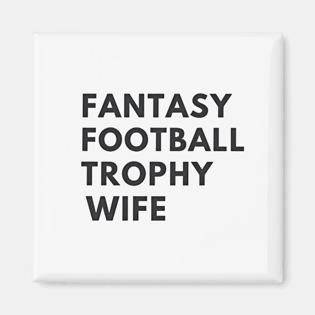 Fantasy Football Trophy Makfe Funny Par Magnet (Framsidan)