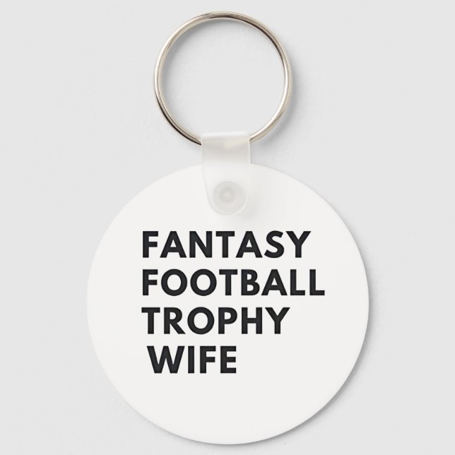 Fantasy Football Trophy Makfe Funny Par Nyckelring (Framsida)