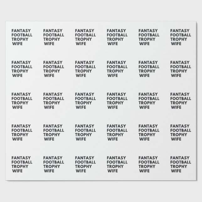 Fantasy Football Trophy Makfe Funny Par Presentpapper (Platt)