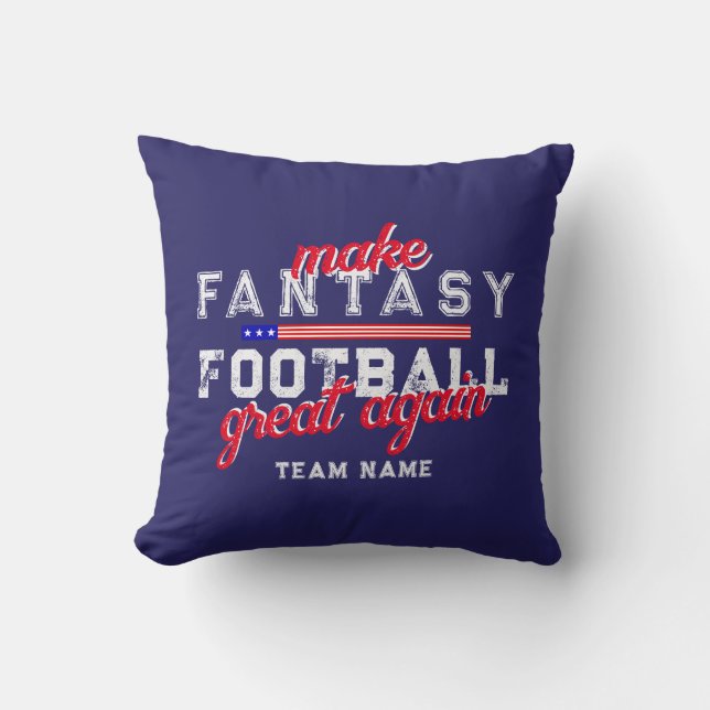 Fantasy Football Underbar igen Utkast till kommiss Kudde (Framsida)