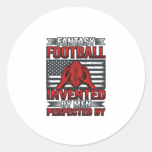 Fantasy Football Vintage Basketboll Flagga Tröja B Runt Klistermärke