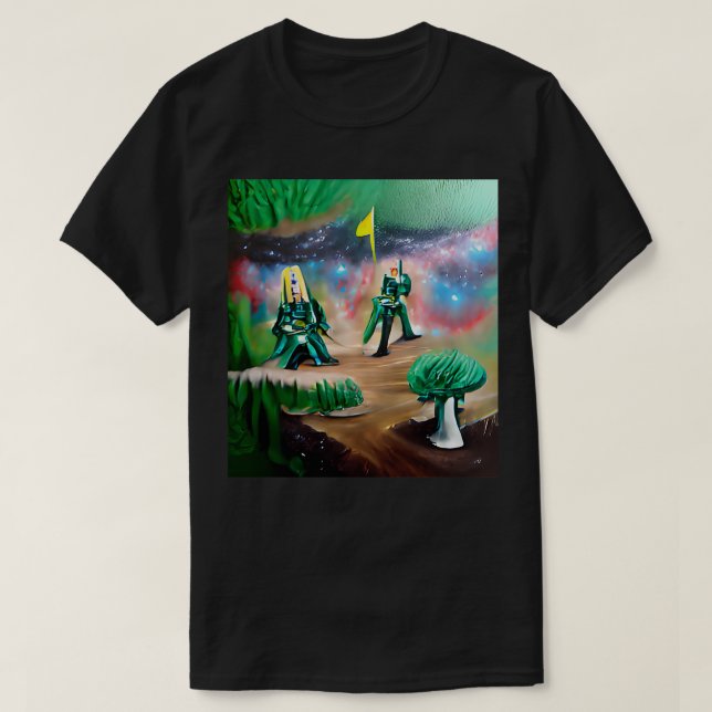 Fantasy forest Ashtar Galactic Command T Shirt (Design framsida)