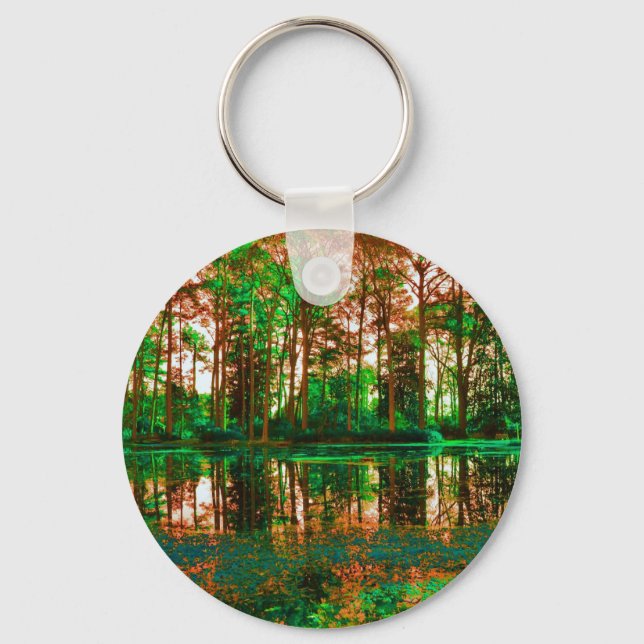 Fantasy Forest av Shirley Taylor Nyckelring (Framsida)