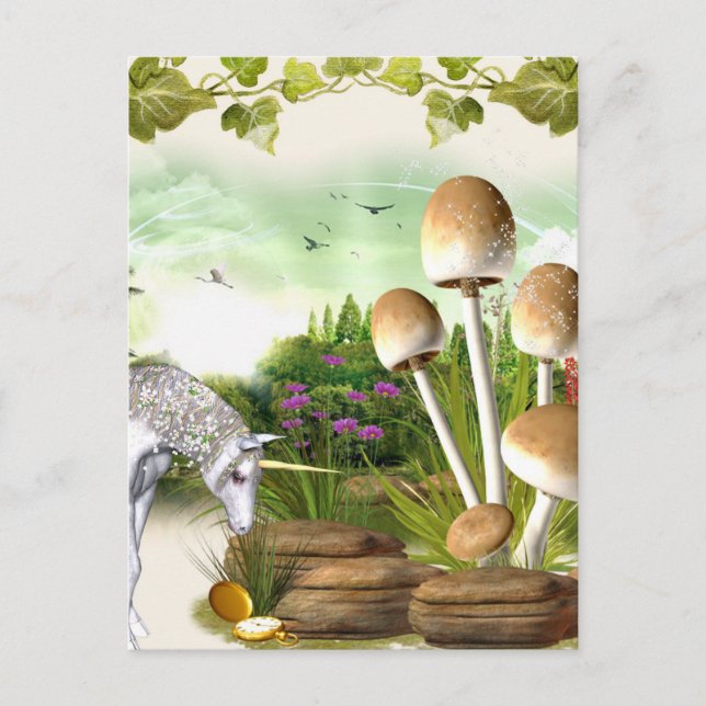 Fantasy Forest Journal Ephemera Helg Vykort (Framsida)