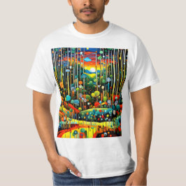 Fantasy Forest vid solnedgång T Shirt