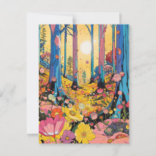 Fantasy Forest vycard Vykort