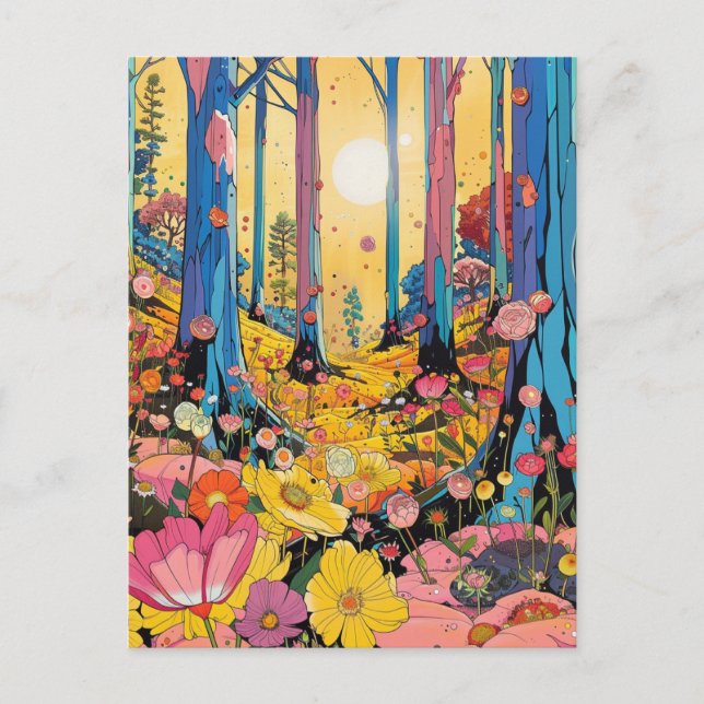 Fantasy Forest vycard Vykort (Framsida)