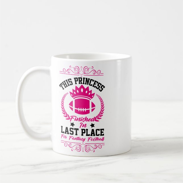 Fantasy fotboll Prinsessa Roligt Party Design Förl Kaffemugg (Vänster)