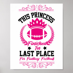 Fantasy fotboll Prinsessa Roligt Party Design Förl Poster