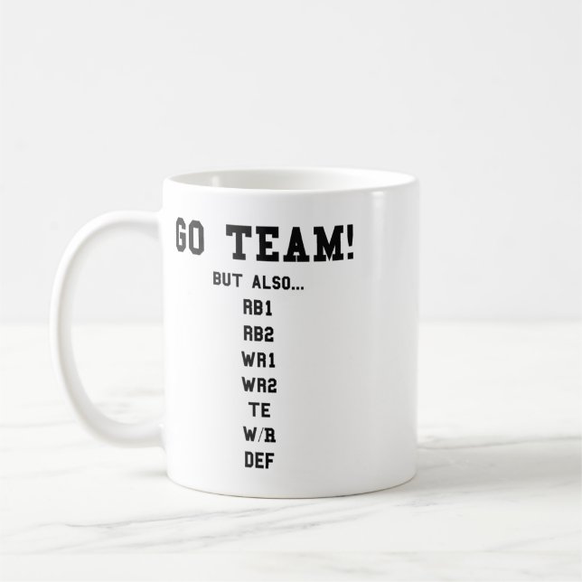 Fantasy Fotboll Roligt - Go Team  Kaffemugg (Vänster)