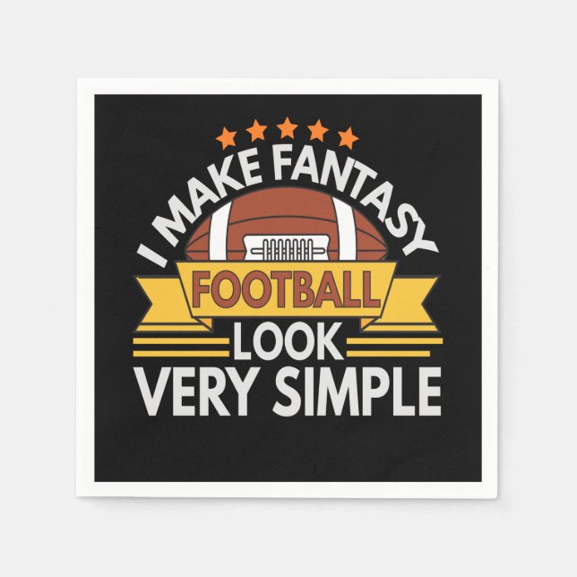 Fantasy-fotbollen ser väldigt lätt ut pappersservett (Framsidan)