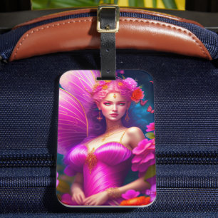 Fantasy Fuchsia Fairy Flower Butterflies Bagagebricka