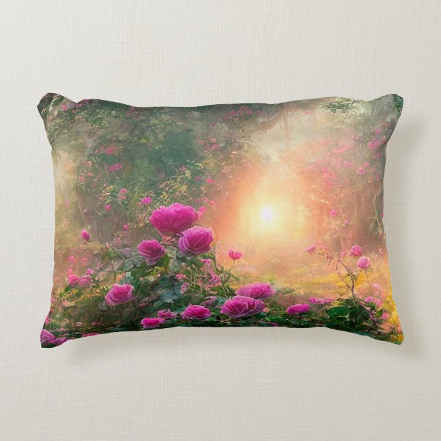 FANTASY Garden Flowers - Pillow Prydnadskudde (Framsidan)
