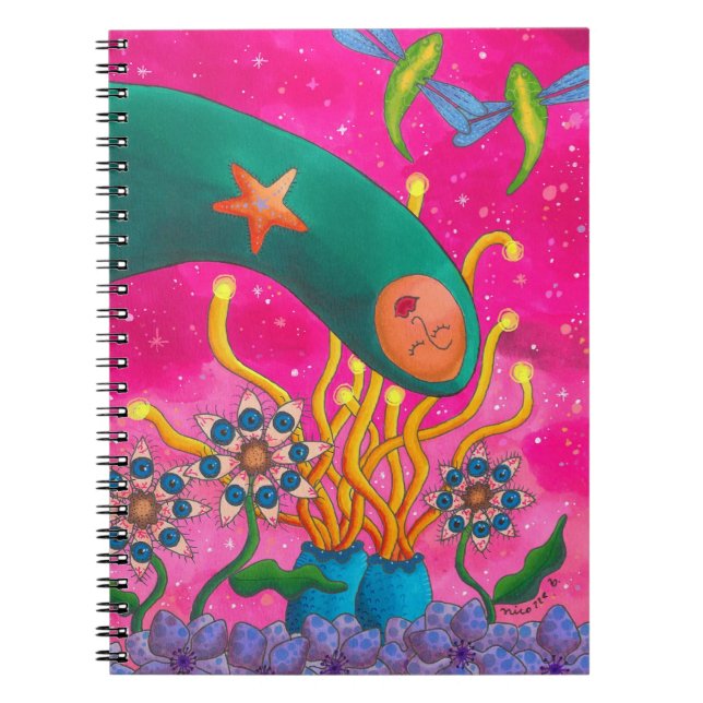 Fantasy Garden Notebook Anteckningsbok (Framsidan)